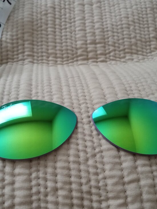 RAY-BAN original replacement lenses cockpit aviators mirrored green ~ never used